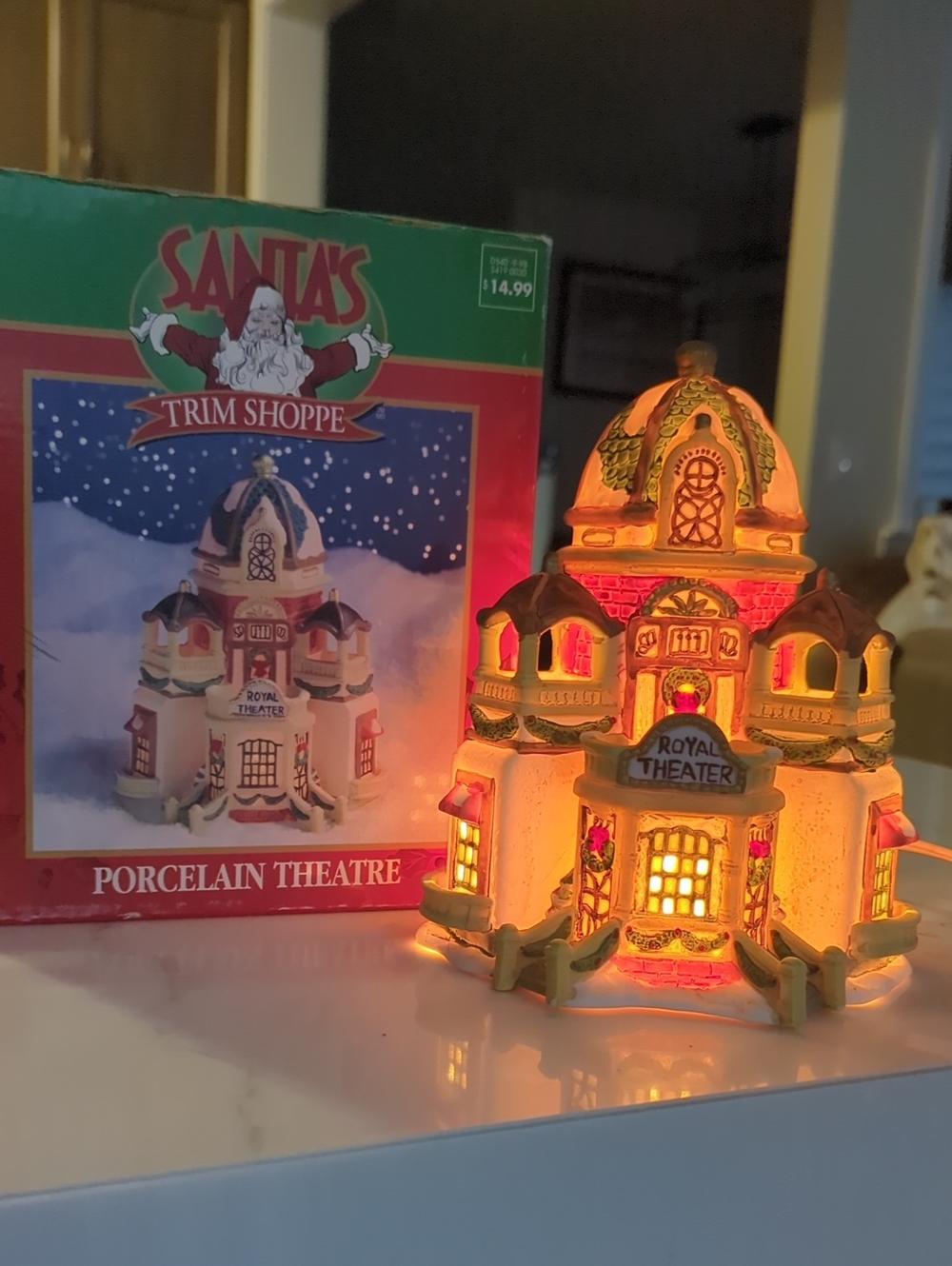 Porcelain Royal Theatre Christmas Village Building House